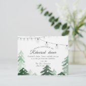 ウッドランド、フォレストストリングライト、リハーサルディナー 招待状 (スタンド正面)