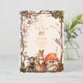 ウッドランド・フォレスト・アニマルズ ベイビーシャワー 招待状 (スタンド正面)