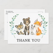 ウッドランド・フォレスト・アニマルズ ポストカード (正面/裏面)