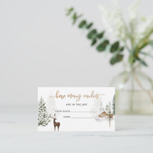 ウッドランド・フォレスト・シカは、キャンディカードの数を推測する エンクロージャーカード (スタンド正面)