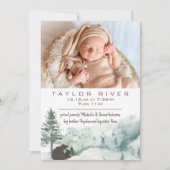 ウッドランド・フォレスト・パイン写真誕生のお知らせ 案内状 (正面)