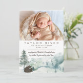 ウッドランド・フォレスト・パイン写真誕生のお知らせ 案内状 (スタンド正面)