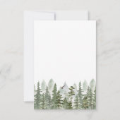 ウッドランド フォレスト フォト ウェディング グリーン セーブザデート (裏面)