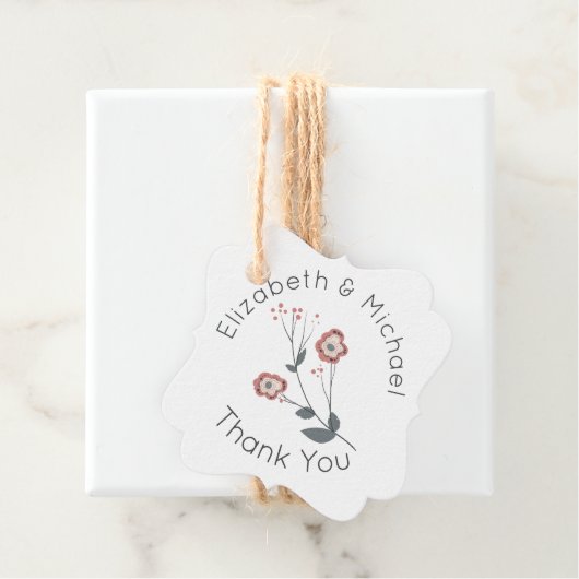 ウッドランド フォレスト フラワー サンクス クラフト 封筒タグ フェイバータグ (インサイチュ)