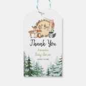 ウッドランド・フォレスト・ベビーシャワーありがとう ギフトタグ (裏面)