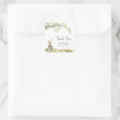 ウッドランド・フォレスト・ベビーシャワーありがとう スクエアシール (バッグ)