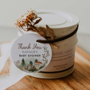 ウッドランド・フォレスト・ベビーシャワーありがとう フェイバータグ