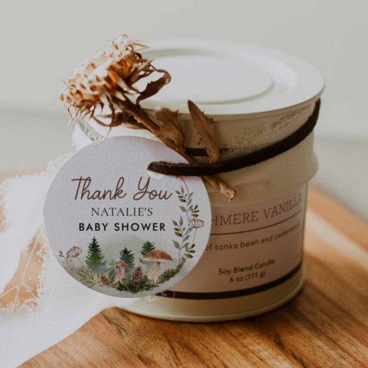 ウッドランド・フォレスト・ベビーシャワーありがとう フェイバータグ