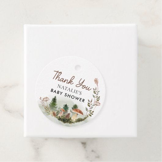 ウッドランド・フォレスト・ベビーシャワーありがとう フェイバータグ (インサイチュ)