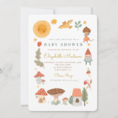 ウッドランド・フォレスト・マッシュルーム・ベビーシャワー招待状 招待状 (正面)