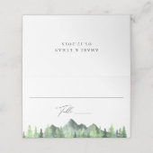 ウッドランド·フォレスト·結婚マウンテンズ プレイスカード (外部開封)