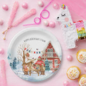 ウッドランド・フレンズ冬のクリスマスバースデーパーティー ペーパープレート (パーティー)