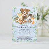 ウッドランド・フレンズ少年ベビーシャワーベビー エンクロージャーカード (スタンド正面)