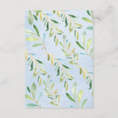 ウッドランド・フレンズ少年ベビーシャワーベビー エンクロージャーカード (裏面)