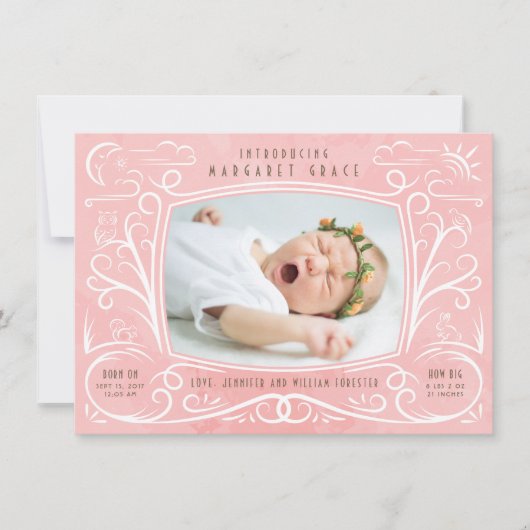 ウッドランド・フレンズ誕生発表ガール 案内状 (正面)