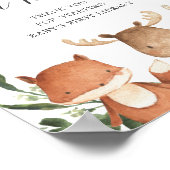 ウッドランド・フレンズ赤ちゃんシャワーベビーサイン帳 ポスター (角)