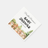 ウッドランド・フレンズ赤ちゃんシャワー スタンダードカクテルナプキン (角)