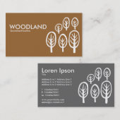 ウッドランド – ブラウン(996633) 名刺 (正面/裏面)