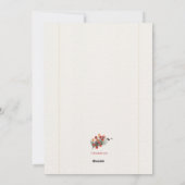 ウッドランド ブーケ フォト ホリデー カード (裏面)