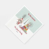 ウッドランド・ベア・クリスマス スタンダードランチョンナプキン (角)