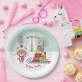 ウッドランド・ベア・クリスマス ペーパープレート (パーティー)