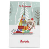 ウッドランド・ベア・クリスマス ミディアムペーパーバッグ (裏面)