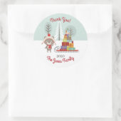 ウッドランド・ベア・クリスマス ラウンドシール (バッグ)