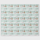 ウッドランド・ベア・クリスマス ラッピングペーパー (フラット)