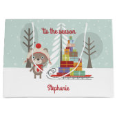 ウッドランド・ベア・クリスマス ラージペーパーバッグ (正面)