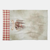 ウッドランド・ベア・来クリスマスが待つ キッチンタオル (横)