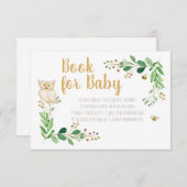 ウッドランド・ベイビー・シャワーがブックカードを持ってくる エンクロージャーカード (正面/裏面)