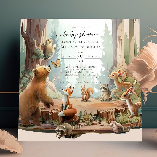 ウッドランド・ベイビー・シャワーで冒険を始める