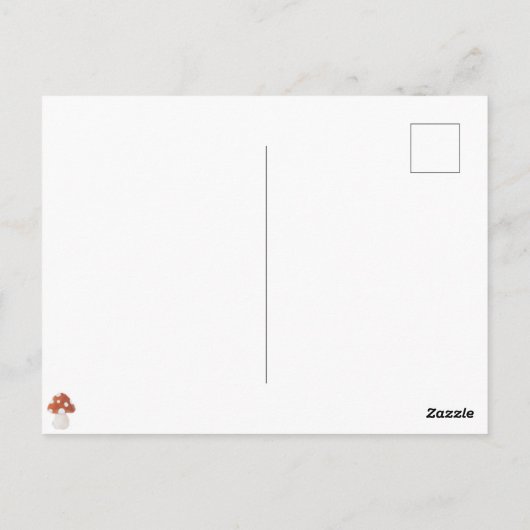 ウッドランド・ベイビー・シャワー男女兼用ありがとう ポストカード (裏面)