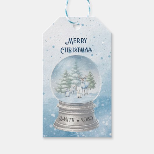 ウッドランド・ベビーアニマルズクリスマス ギフトタグ (正面)