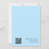 ウッドランド・ベビー・ベア・シャワーを待つ少年 招待状 (裏面)