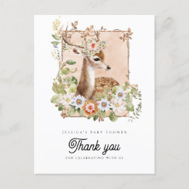 ウッドランド マナー ベイビー シャワー 感謝の気持ち ポストカード