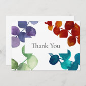 ウッドランド ユーカリの葉の感謝 サンキューカード (正面/裏面)