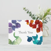 ウッドランド ユーカリの葉の感謝 サンキューカード (スタンド正面)