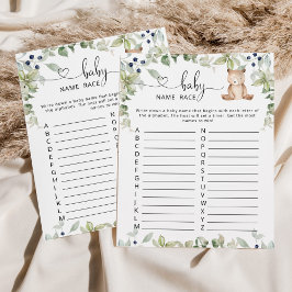 ウッドランド・ユーカリ・ベア・ベビー・ネーム・レース・ゲーム