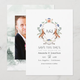 ウッドランド ラウル クレスト モノグラム 結婚式 フォト セーブザデート