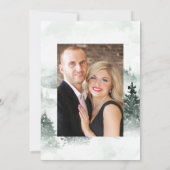 ウッドランド ラウレル クレスト モノグラム ウェディング フォト 招待状 (裏面)