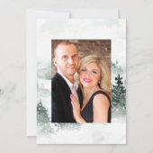 ウッドランド ラウレル クレスト モノグラム 結婚式の写真 招待状 (裏面)