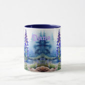 ウッドランド・ラークスパー。ラークスパーパーソナライズされたラークスパー マグカップ (中央)