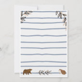 ウッドランド/リス誕生日招待状 招待状 (裏面)