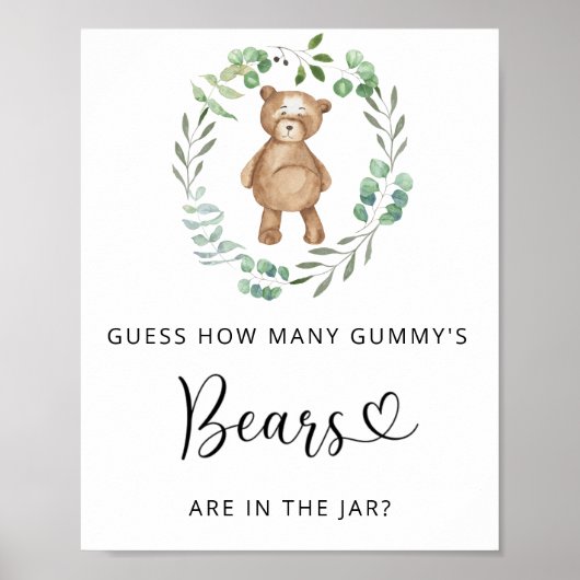 ウッドランド リトルベアのGUMMY'Sベアの数を当ててね ポスター (正面)