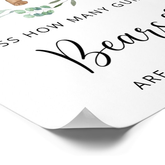 ウッドランド・リトル・ベアはグミーのクマの数を推測する ポスター (角)