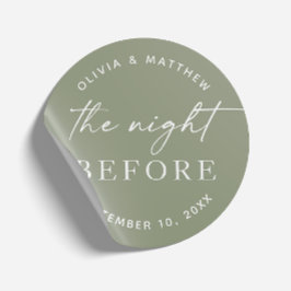 ウッドランド・リハーサル・ディナー。前のセージ・グリーン・ナイト ラウンドシール