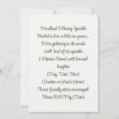 ウッドランド ワイムシー スプリンクル | ラスティック テーマ 招待状 (裏面)