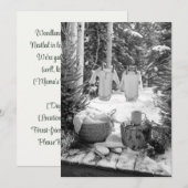 ウッドランド ワイムシー スプリンクル | ラスティック テーマ 招待状 (正面/裏面)