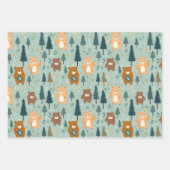 ウッドランド・ワイルドクマ ラッピングペーパーシート (正面2)